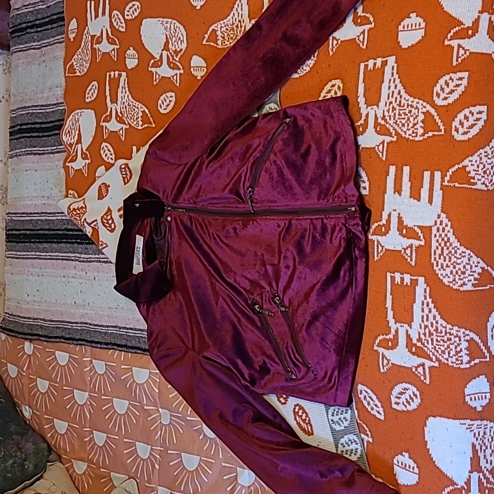 Burgundy Moto Jacket